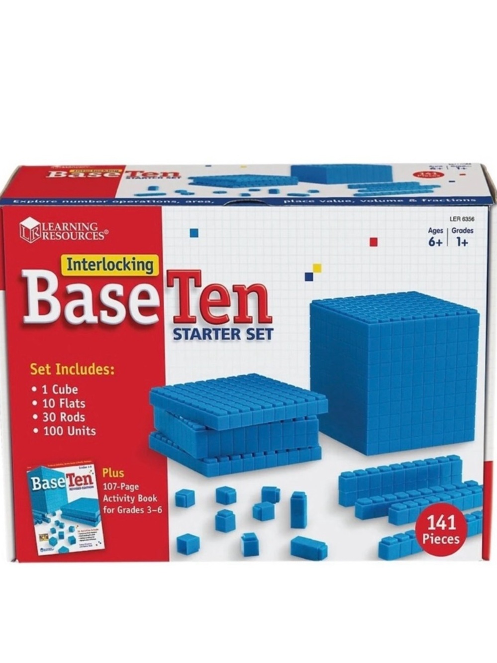 Base Ten Starter Set with Blue Blocks Mathematics Kindergarten - Grade 5